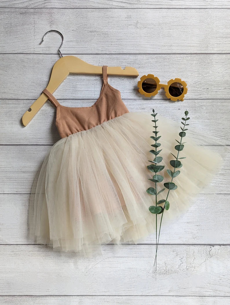PRE-ORDER Baby cross tulle dress