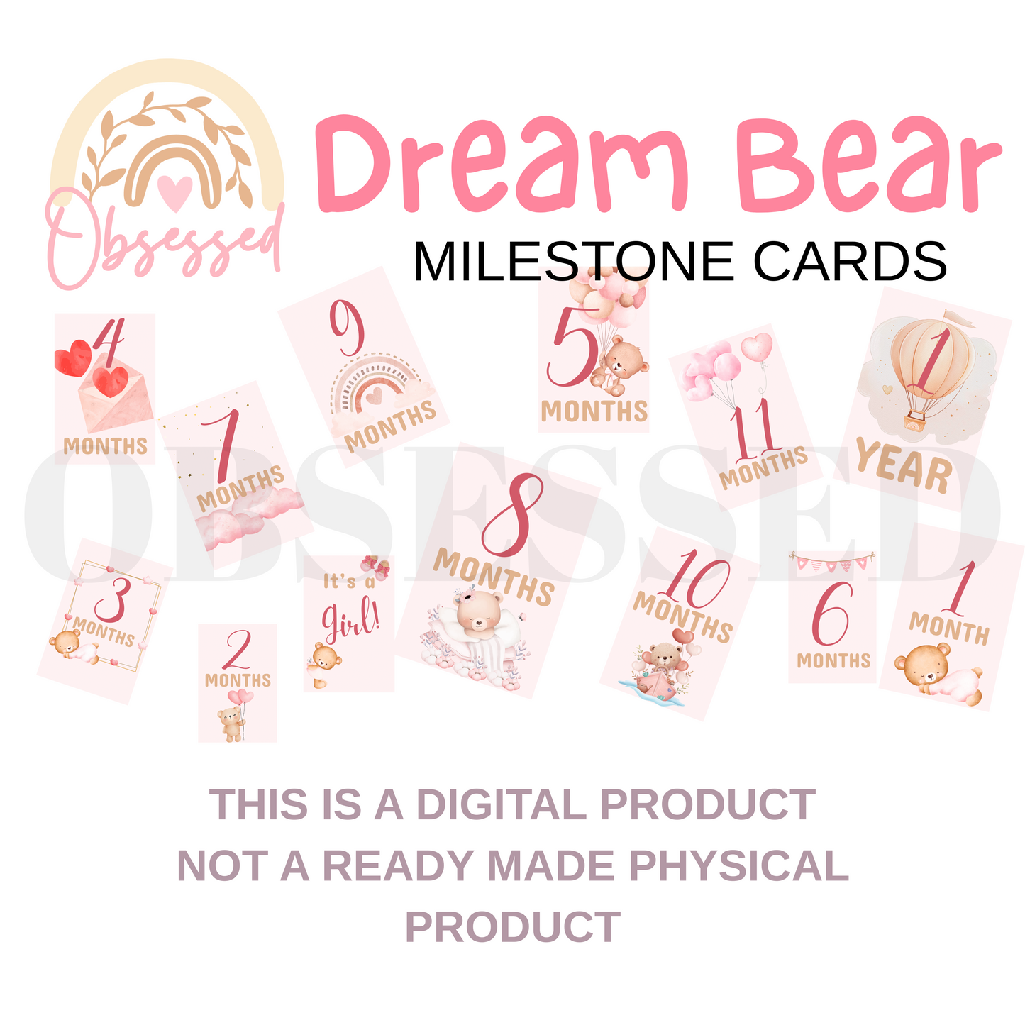 Dream Bear Milestone PRINTABLE